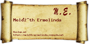 Meláth Ermelinda névjegykártya